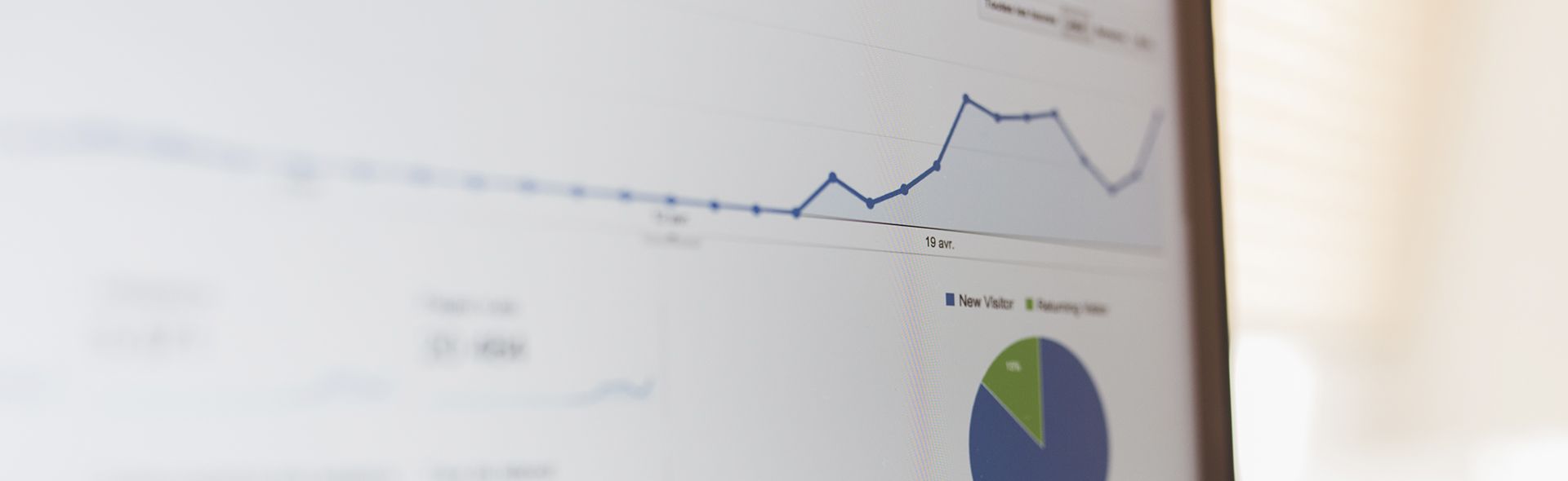 Graph of website traffic from Google Analytics